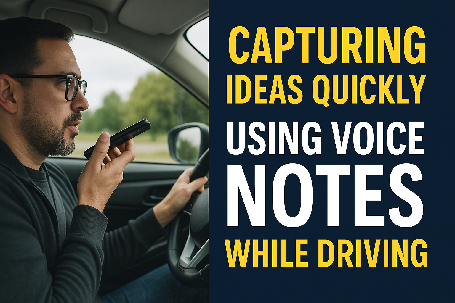 Capturing Ideas Quickly Using Voice Notes While Driving